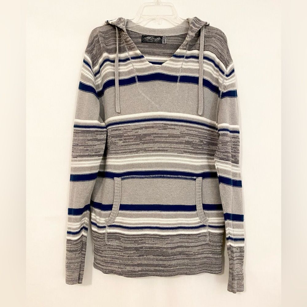 Retrofit hoodie sweater size Large blue and grey